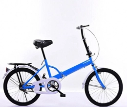 GHGJU Bicicleta Coche De Estudiante Coche Plegable Bicicleta Plegable Bicicleta De 20 Pulgadas Bicicleta Ciclista De Cross-country, Blue-20in