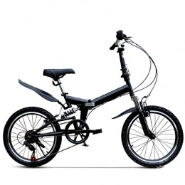 Comooc Plegables Comooc - Bicicleta plegable para adultos, bicicleta de montaña plegable, para adultos, 20 pulgadas, color negro