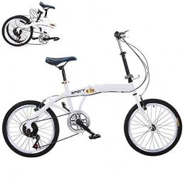 Bikettbd Plegables Compacto Bicicleta Plegable, Altura Manillar Ajustable, First Class Urbana Folding Bike con Doble Freno de Disco para Adulto, 20 Pulgadas de 6 Velocidades Bici Plegable