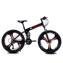 ZXC Plegables Cuadro de bicicleta de montaña con amortiguación de golpes de bicicleta plegable de 26 pulgadas para un uso estable y cómodo cuadro plegable de montaña para hombres y mujeres de varias velocidades