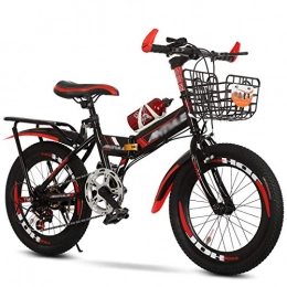 CXSMKP Bicicleta CXSMKP Bicicletas Plegables Adulto Adolescentes con Frenos De Doble V, Bicicleta Plegable Aleacin De Aluminio Habl, 6 Velocidades Acero De Alto Carbono Antideslizante Moma Bikes, Rojo, 20inch