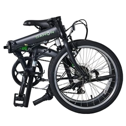 Dahon Plegables DAHON Bicicleta plegable VYBE D7, marco de aluminio ligero; engranajes Dahon de 7 velocidades; bicicleta plegable de 20 pulgadas para adultos, color negro