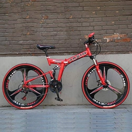 Dapang Bicicleta Dapang Bicicleta de montaña Plegable con 26"aleacin de magnesio sper Ligera, suspensin Completa Premium y Shimano 21 Speed Gear, 13, 26