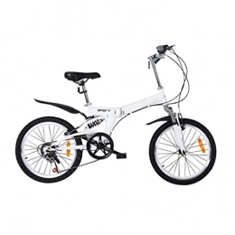 Dapang Bicicleta Dapang Bicicleta Plegable para Adultos de 20", Bicicleta Hardtail para Sendero, Sendero y Montañas, Negro, Asiento Ajustable con Estructura de Acero, en 4 Colores, White