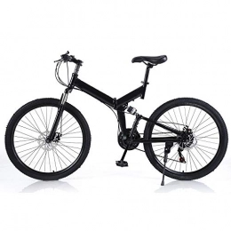 DiLiBee Bicicleta plegable de 26 pulgadas, unisex, bicicleta de montaña de 21 velocidades, bicicleta plegable, freno en V, acero al carbono