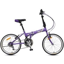 DODOBD Bicicleta DODOBD 20 Pulgadas Bicicleta Plegable de 7 Velocidades, Estructura de Acero con Alto Contenido de Carbono Adecuado para Adultos Adolescentes Estudiante Bicicletas de Ciudad