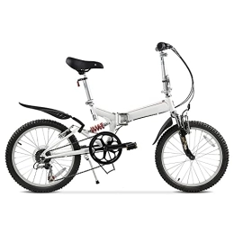 DODOBD Plegables DODOBD Bicicleta Plegable 20 Pulgadas de 6 Velocidades, Bici Plegable Estructura de Acero con Alto Contenido de Carbono Adecuado para Adultos Adolescentes Estudiante Bicicletas de Ciudad