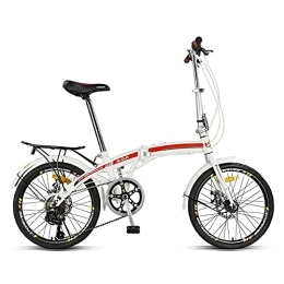 DODOBD Plegables DODOBD Bicicleta Plegable de 7 Velocidades 20 Pulgadas, Bici Plegable Estructura de Acero con Alto Contenido de Carbono Adecuado para Adultos Adolescentes Estudiante Bicicletas de Ciudad