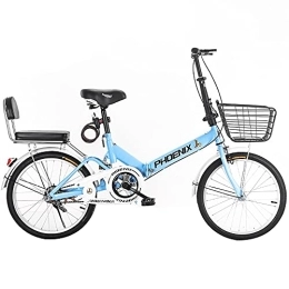 DODOBD Bicicleta DODOBD Bicicleta Plegable para Hombres y Mujeres, 20 Pulgadas Bicicleta Retro de Ciudad, Bici Plegable Plegado para Adultos Estudiante Coche Plegable, Fácil de Transportar