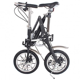 DRAKE18 Plegables DRAKE18 Bicicleta Plegable, Mini Bicicleta Plegable 16 Pulgadas, 7 velocidades, Velocidad Variable, Doble Freno de Disco Plegable, Hombres y Mujeres Adultos, Viajes al Aire Libre, Black