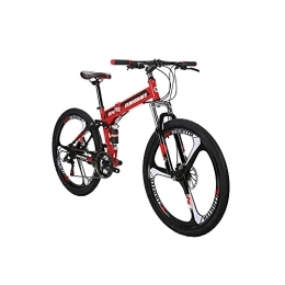 EUROBIKE Bicicleta Eurobike G4 26 "bicicletas plegables Mag rueda bicicletas de montaña para adultos rojo