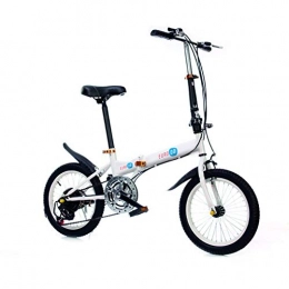 EURODO Bicicleta plegable ligera de 6 velocidades, bicicleta de ciudad portátil de 20 pulgadas, bicicleta holandesa, bicicleta para adultos, estudiantes, hombres y mujeres (blanco)
