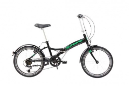 F.lli Schiano Plegables F.lli Schiano Pure Bicicleta Plegable, Unisex-Adult, Negro-Verde, 20
