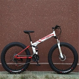 FDSAD Bicicleta de nieve plegable de doble absorción de choque de velocidad variable freno de disco bicicleta de montaña 26 pulgadas 4.0 rueda ancha neumático grasa bicicleta de montaña adulto