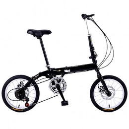 GDZFY Plegables GDZFY 16in Fibra De Carbono Bicicleta Plegable, Mini Compacto Bicicleta De La Ciudad para City Riding Desplazamientos Negro 16in