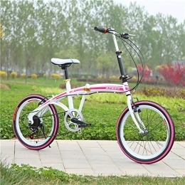 GDZFY Bicicleta GDZFY Mini Compacto Bicicleta De La Ciudad para Hombres Mujeres, 20" Bicicleta Plegable Cambio De 7 Velocidades, Bicicleta Plegable para Urban Riding Desplazamientos F 20in