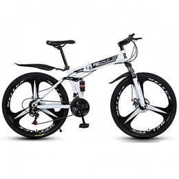 GGXX Bicicleta GGXX 26 pulgadas Bicicletas de acero al carbono montaña plegable 21 / 24 / 27 velocidad ajustable doble amortiguación Off-Road bicicleta freno de disco