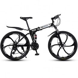 GGXX Plegables GGXX Bicicleta de montaña Bicicleta plegable de 26 pulgadas de velocidad variable de doble absorción de golpes Bicicleta de campo 21 / 24 / 27 velocidad freno de disco ajustable
