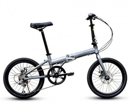 GHGJU Plegables GHGJU Bicicleta Plegable De Aluminio De 20 Pulgadas Para Adultos Bicicleta De Asalto De 6 Velocidades Porttil Bicicleta De Asalto Bicicleta De Campo A Travs, Grey-20in