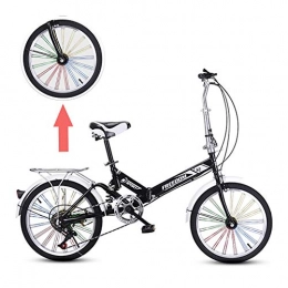 GHH Plegables GHH Bicicleta Plegable para Adulto 20" Micro Bike Bicicleta 6 velocidades Unisex Adulto Fácil de Transportar