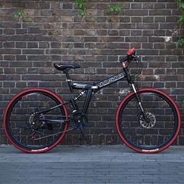 GOHHK Bicicleta montaña Plegable Ligera con una suspensión Completa aleación magnesio súper Liviana 26 'y Bicicleta Viaje 21 velocidades