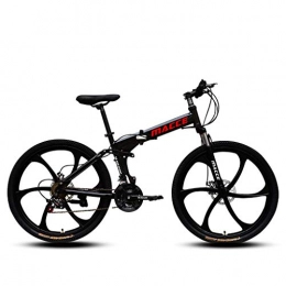 GreatFun Bicicleta de montaña, 26 Pulgadas 21 Bicicleta Plegable de Alta Velocidad de Acero al Carbono de Doble de suspensin de Bicicletas de montaña para Hombres y Mujeres Adultos 4 Colores (Negro)