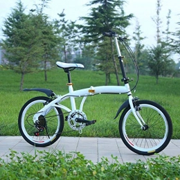 Grimk Bicicleta Grimk 20 Pulgadas Plegable De Aluminio Bicicleta De Paseo Mujer Bici Plegable Adulto Ligera Unisex Folding Bike Manillar Y Sillin Confort Ajustables, 6 Velocidad, Capacidad 90kg