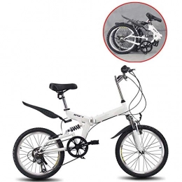 Grimk Plegables Grimk 20 Pulgadas Plegable De Aluminio Bicicleta De Paseo Mujer Bici Plegable Adulto Ligera Unisex Folding Bike Sillin Confort Ajustables, 6 Velocidad, Capacidad 150kg