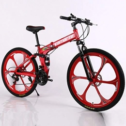 GuiSoHn Plegables GuiSoHn - Bicicleta de montaña para adulto, 30 velocidades, acero al carbono, doble freno, plegable, para estudiantes, para hombres y mujeres, color GuiSoHn-514688078., tamaño talla única