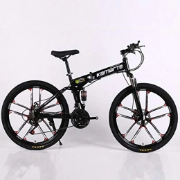 GuiSoHn Bicicleta GuiSoHn - Bicicleta de montaña plegable de 26 pulgadas, 21 velocidades, freno de dos discos, bicicleta de montaña plegable, para adultos, color GuiSoHn-5498446364., tamaño talla única