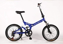 GuiSoHn Bicicleta GuiSoHn - Bicicleta plegable de 20 pulgadas, 6 velocidades, doble disco V, freno de montaña, marco de acero, rueda de aluminio, color GuiSoHn-5498446824, tamaño talla única