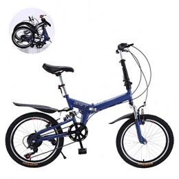 GWSPORT Plegables GWSPORT Bicicleta Plegable de 20 Pulgadas para Hombres y Mujeres Bicicleta de Montaa Ligera y Porttil Que Absorbe Los Golpes Velocidad Variable, Azul