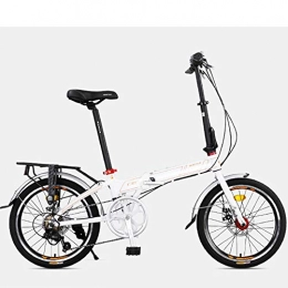 GYL Plegables GYL Amigable con El Medio Ambiente 20 Pulgadas Bicicleta De Velocidad Plegable para Adultos Soldadura A Escala De Pescado Cuadro Clásico E300, A