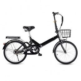 GZMUK Bicicleta GZMUK Bicicletas Plegables De 20 Pulgadas, Bicicleta Ligera para Hombres Mujeres, Estudiantes Y Viajeros Urbanos, Negro