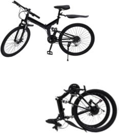 HINOPY Plegables HINOPY Bicicleta de montaña de 26 pulgadas, 21 velocidades, para adultos, plegable, con frenos de disco dobles, hasta 150 kg, para viajes al aire libre, camping
