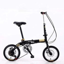 HSSBD Bicicleta de la Ciudad, Bicicleta Plegable para Adultos: Mini Bicicleta Plegable portátil Ultraligera para Hombres, Mujeres, Estudiantes, Velocidad Variable, Frenos de Doble Disco