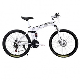 HXFAFA Bicicleta HXFAFA - Bicicleta de montaña plegable, bicicleta de montaña de 26 pulgadas y 22 velocidades, bicicleta de montaña, bicicleta todoterreno, rueda integrada con velocidad variable, doble amortiguador