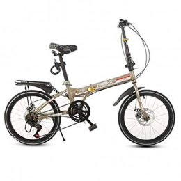 HY-WWK Bicicleta HY-WWK Bicicleta Plegable Bicicleta para Hombre Y Mujer para Adultos Luz de 20 Pulgadas Bicicleta Plegable Luz Bicicleta Porttil, 115 * 30 * 95 Cm-Blanco