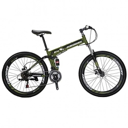 HYLK Bicicleta HYLK Bicicletaplegable, 26pulgadas Frenos de Disco cómodos y Ligeros de 21 velocidades Adecuadopara Unisex de 5'2"a 6 'Plegable Unisex (2)