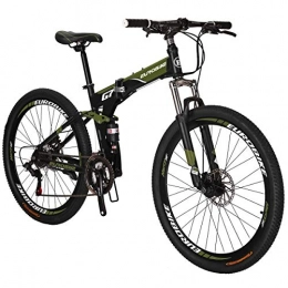 HYLK Bicicleta HYLK -G7 MTB 21 Velocidad 27, 5pulgadas Ruedas de radios Bicicletaplegable (Verde)