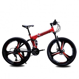 ZXC Plegables Inicio Bicicleta plegable Bicicleta de montaña plegable Bicicleta de pedal con amortiguación de golpes de velocidad variable de 24 pulgadas Fácil de salir Adecuado para el trabajo y el ocio Multiuso