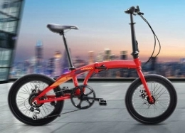 360Home Bicicleta Java - Bicicleta plegable de 20 pulgadas, 7 velocidades, freno Shimano de escritura
