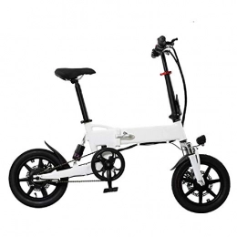 JI Bicicleta eléctrica portátil de 16 Pulgadas Batería de Iones de Litio (36 V / 5.2AH /7.8AH) Bicicleta eléctrica Plegable para Scooter eléctrico-Blanco_36V/7.8AH