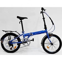 JieDianKeJi Bicicletas Plegables Bicicletas Plegables de 20 Pulgadas, portátiles, Ligeras, para Viajes en la Ciudad, Ejercicio para Adultos, Hombres, Mujeres, niños, niños, Velocidad Variable