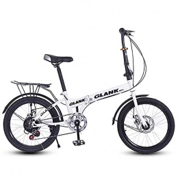 JooGoo Bicicleta Plegable de 20 Pulgadas, Plegable De Bicicleta De Paseo Mujer Bici Plegable Adulto Ligera Unisex Folding Bike Manillar Y Sillin Confort Ajustables