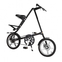 Joyfitness Bicicleta de aleacin de Aluminio Plegable de Peso Ligero para Adultos Deportes al Aire Libre para Mujeres de 16 Pulgadas,Black