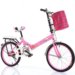 JTYX Bicicleta JTYX Bicicletas Plegables con Cesta y Cuadro Mini Bicicletas portátiles para Adultos Bicicleta Plegable para niños Asiento y Manillar Ajustables Unisex, 16 Pulgadas / 20 Pulgadas