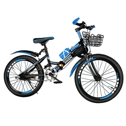 JYCCH Plegables JYCCH Bicicleta de montaña Plegable de 18 Pulgadas (20 pulgadas / 22 Pulgadas) para niños y niñas, Altura del Asiento Ajustable, Adecuada para niños y Adultos Mayores de 10 años, Deportes