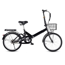 JYCCH Bicicleta JYCCH Bicicleta Plegable para Adultos, Ruedas de 20 Pulgadas, Estante de Transporte Trasero, (Negro)