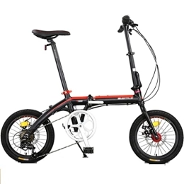 KDHX Bicicleta KDHX Horquilla de suspensión Plegable de Freno de Disco Doble de suspensión Completa de Bicicleta de montaña de 16 Pulgadas Que Toma Amarillo Rojo para Deportes al Aire Libre de Bicicleta de Mujer